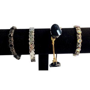 Estate Jewelry Lot Of 4 Misc Bracelets All Are Heavy